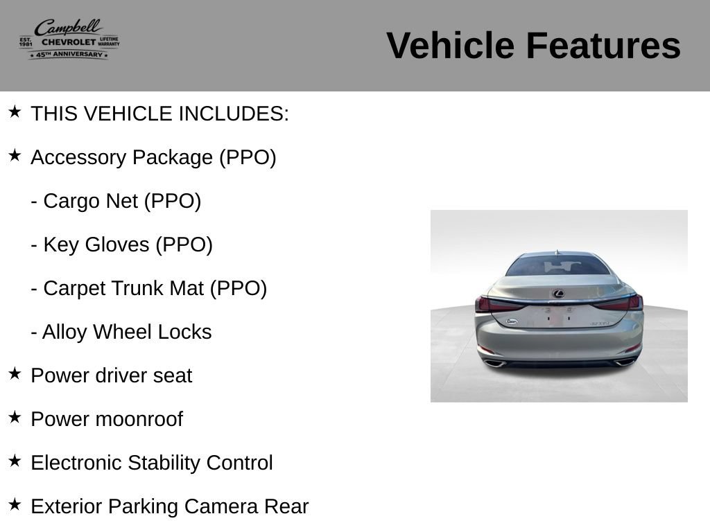 Used 2021 Lexus ES 350 w/ Accessory Package FWD image 5