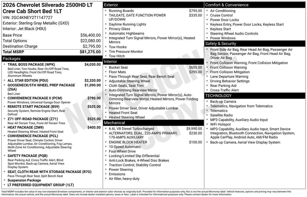 Certified 2026 Chevrolet Silverado 2500 LT w/ Trail Boss Package AWD/4WD image 42