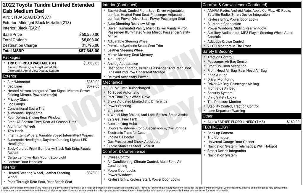 Used 2022 Toyota Tundra Limited w/ TRD Off-Road Package image 14