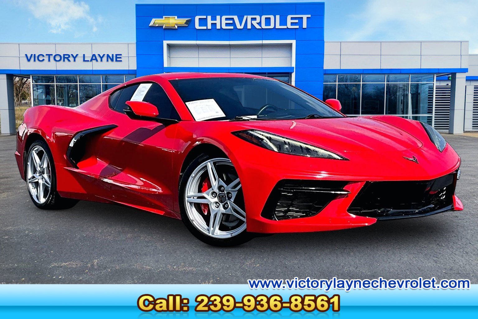 Used 2021 Chevrolet Corvette Stingray Coupe w/ Engine Appearance Package image 1