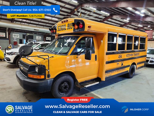 Used 2013 Chevrolet Express 3500 Extended w/ School Bus Package RWD image 3