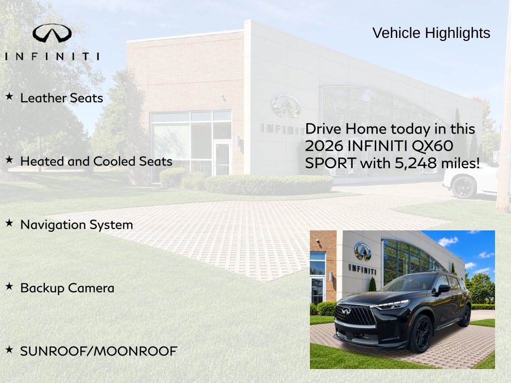 Certified 2026 INFINITI QX60 Sport w/ Dark Cargo Package AWD/4WD image 9