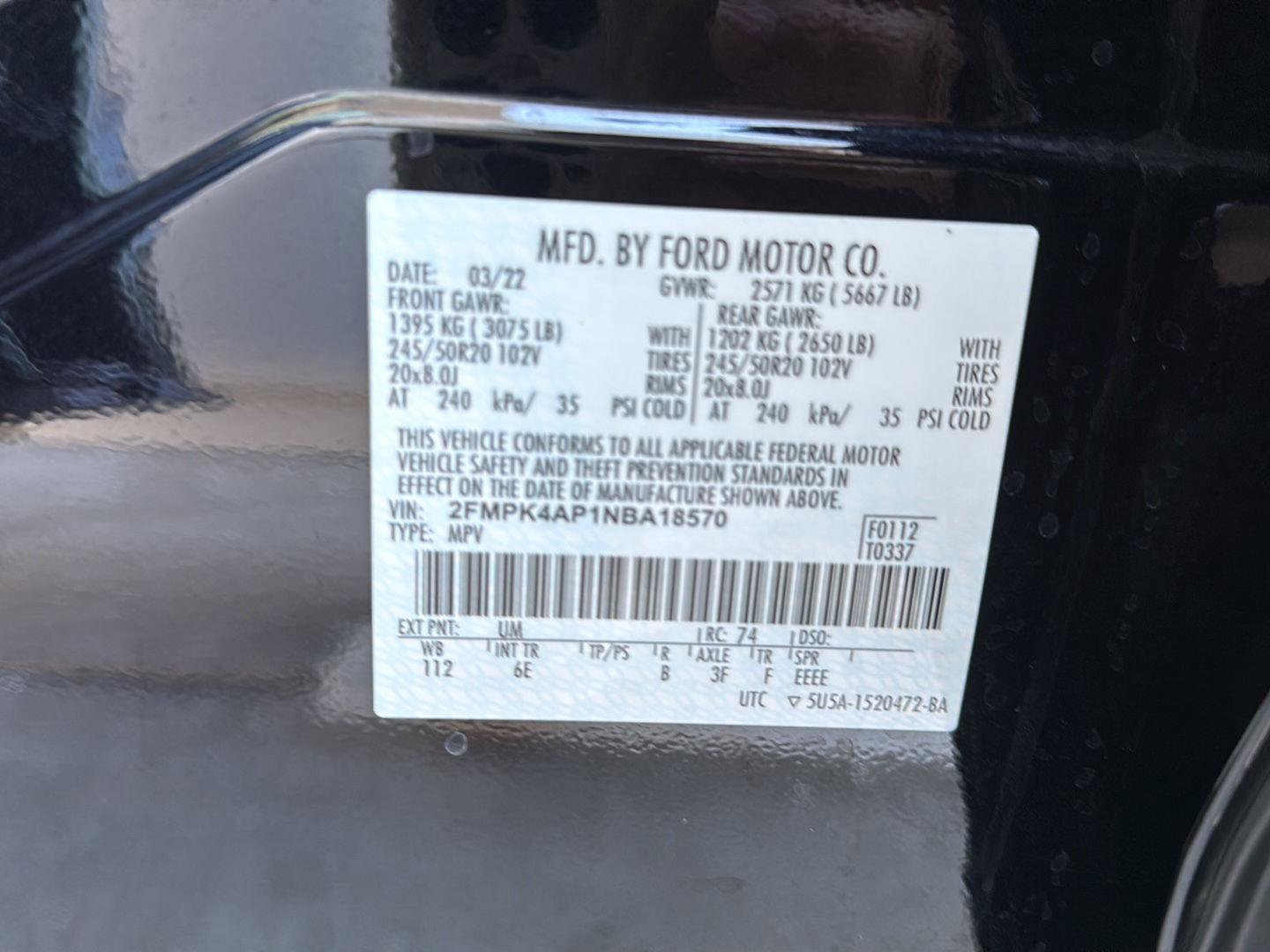 Used 2022 Ford Edge ST AWD/4WD image 48