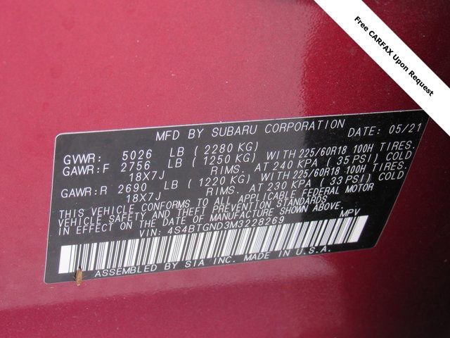 Used 2021 Subaru Outback Limited XT w/ Popular Package #2 image 19