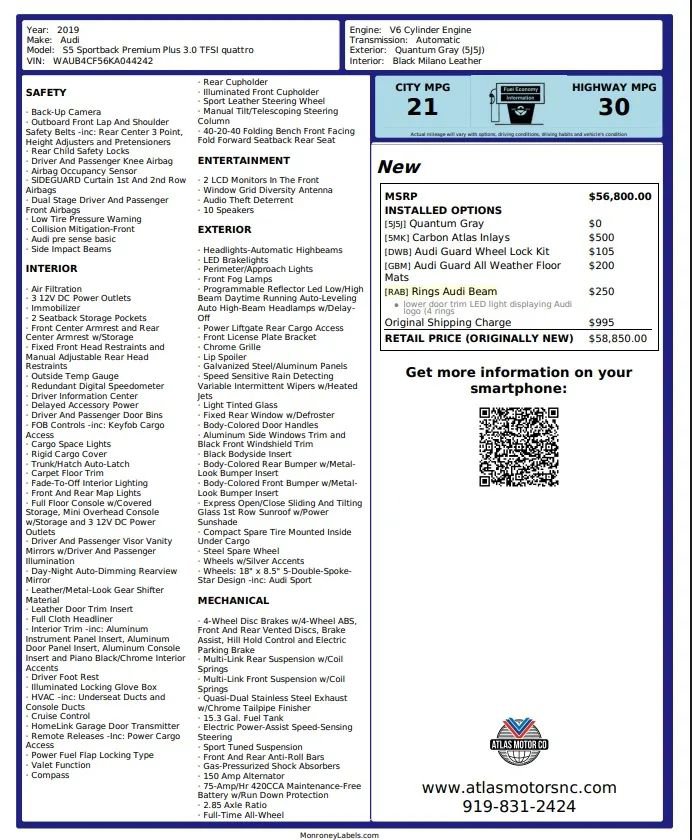 Used 2019 Audi S5 Premium Plus w/ Premium Plus image 2