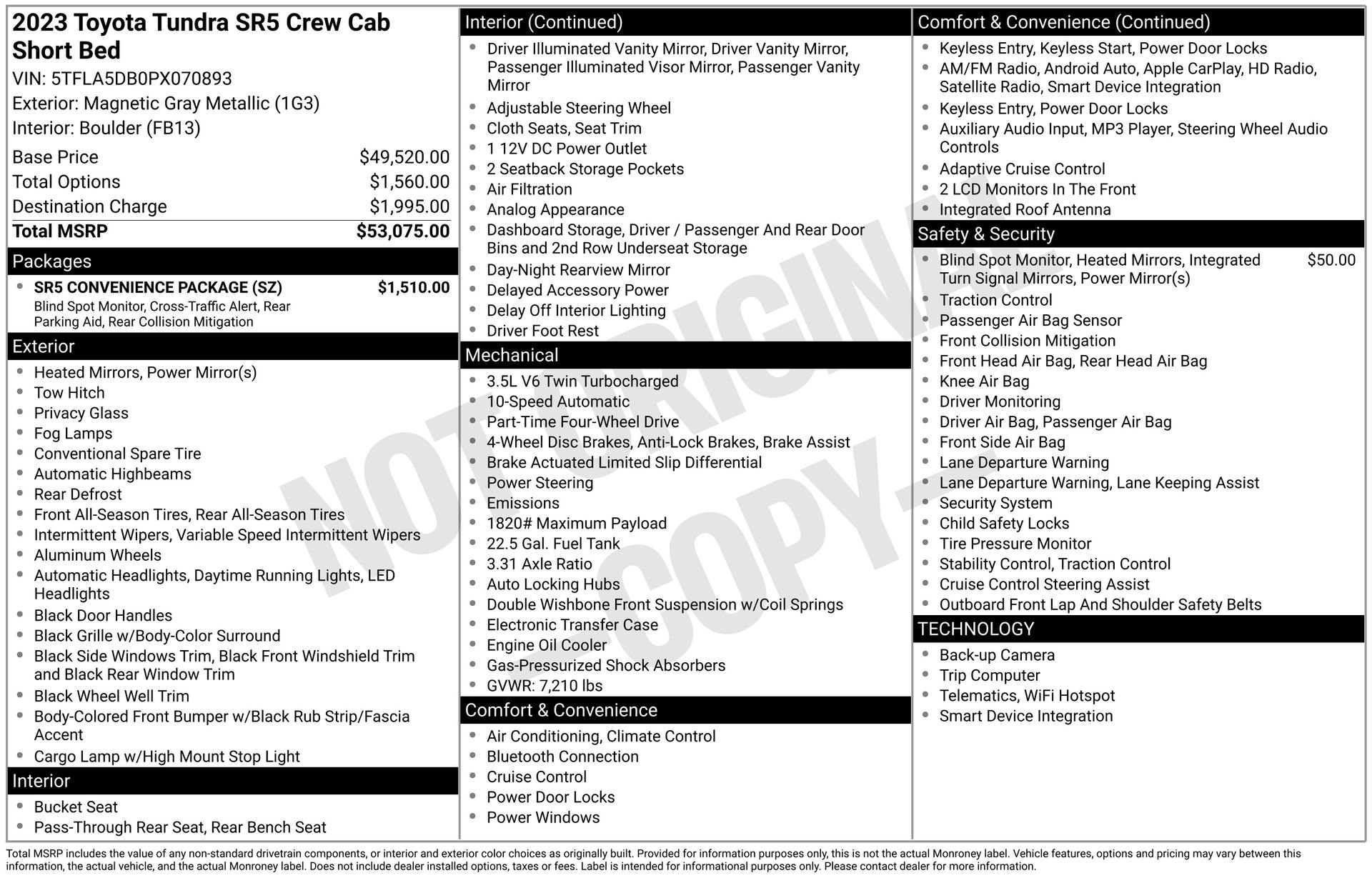 Used 2023 Toyota Tundra SR5 w/ SR5 Convenience Package image 29