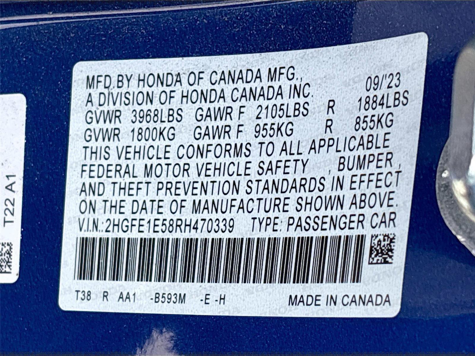 Certified 2024 Honda Civic Si image 35