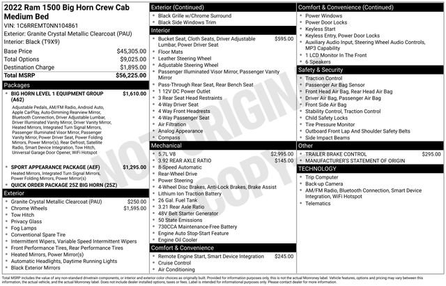 Used 2022 RAM 1500 Big Horn RWD image 15