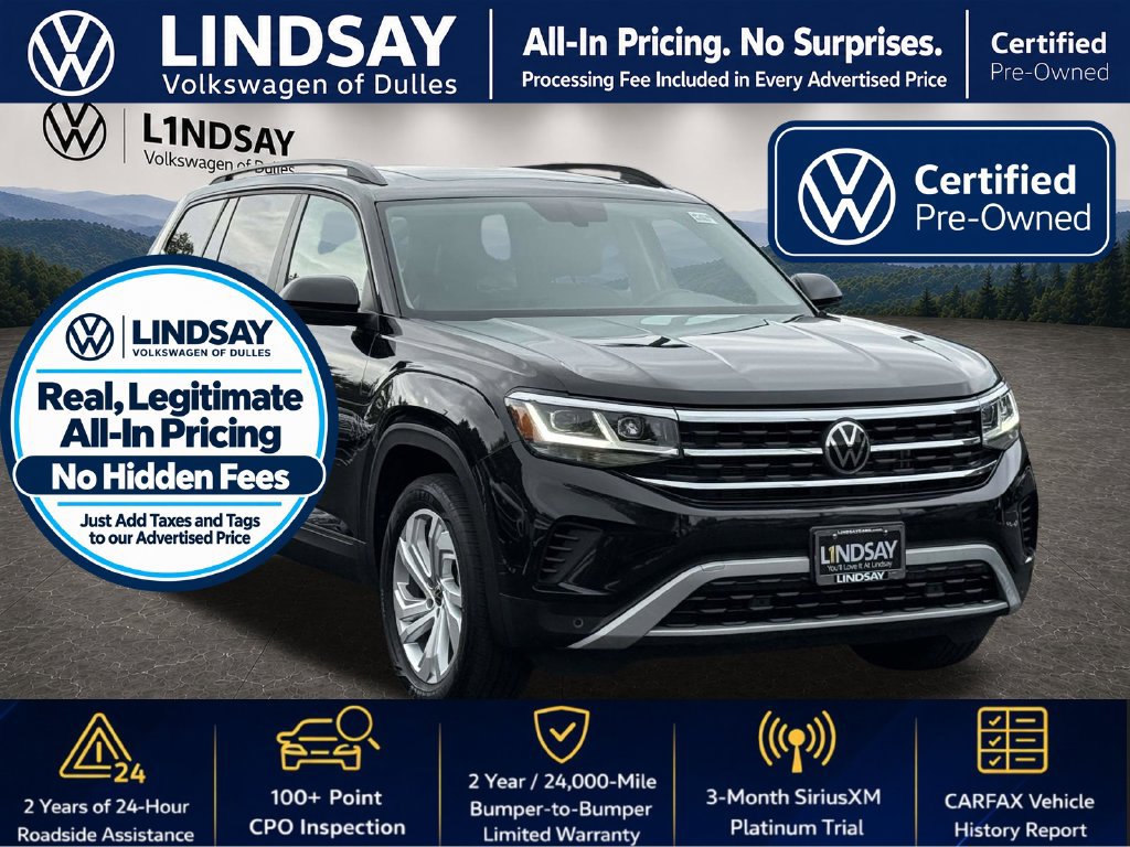 Certified 2023 Volkswagen Atlas SE w/ Panoramic Sunroof Package