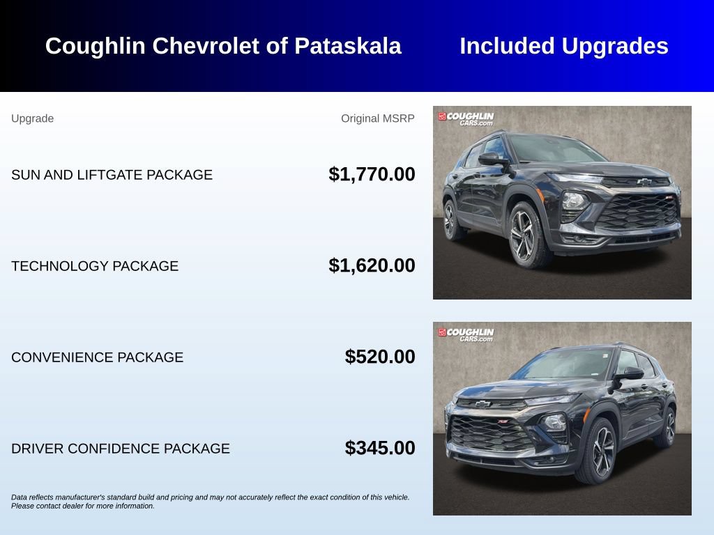 Used 2022 Chevrolet TrailBlazer RS w/ Sun and Liftgate Package FWD image 3