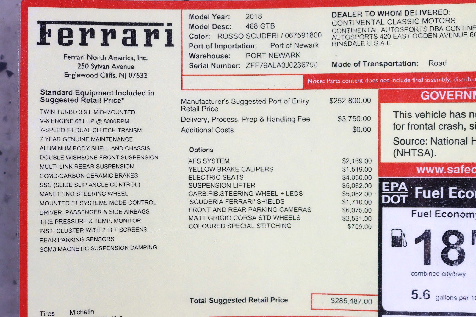 Used 2018 Ferrari 488 GTB image 2