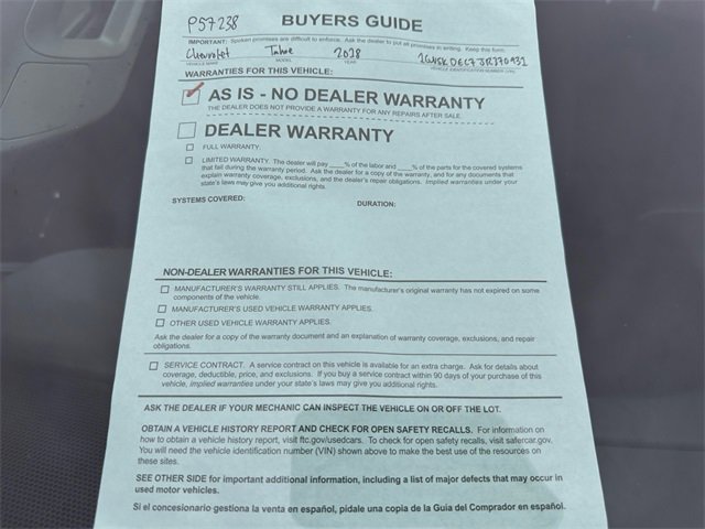 Used 2018 Chevrolet Tahoe 4WD w/ Remote Keyless Entry Package image 33