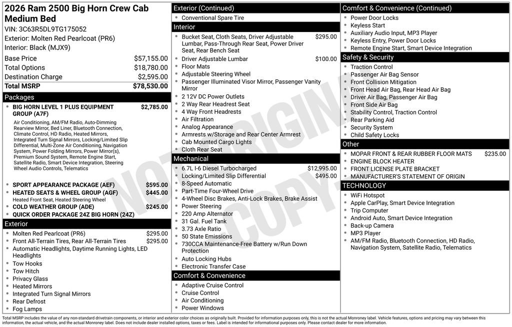 New 2026 RAM 2500 Big Horn AWD/4WD image 6