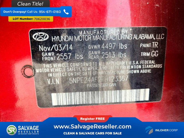 Used 2015 Hyundai Sonata SE FWD image 16
