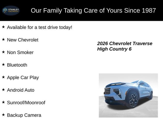 New 2026 Chevrolet Traverse High Country w/ LPO, Floor Liner Package image 9