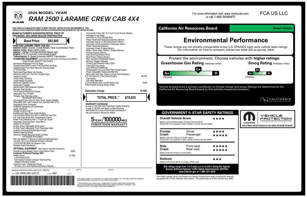 Used 2024 RAM 2500 Laramie w/ Safety Group AWD/4WD image 2