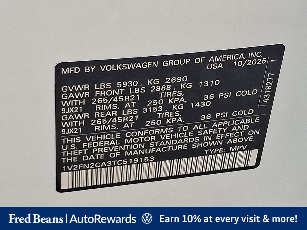 Certified 2026 Volkswagen Atlas SEL Premium R-Line AWD/4WD image 34