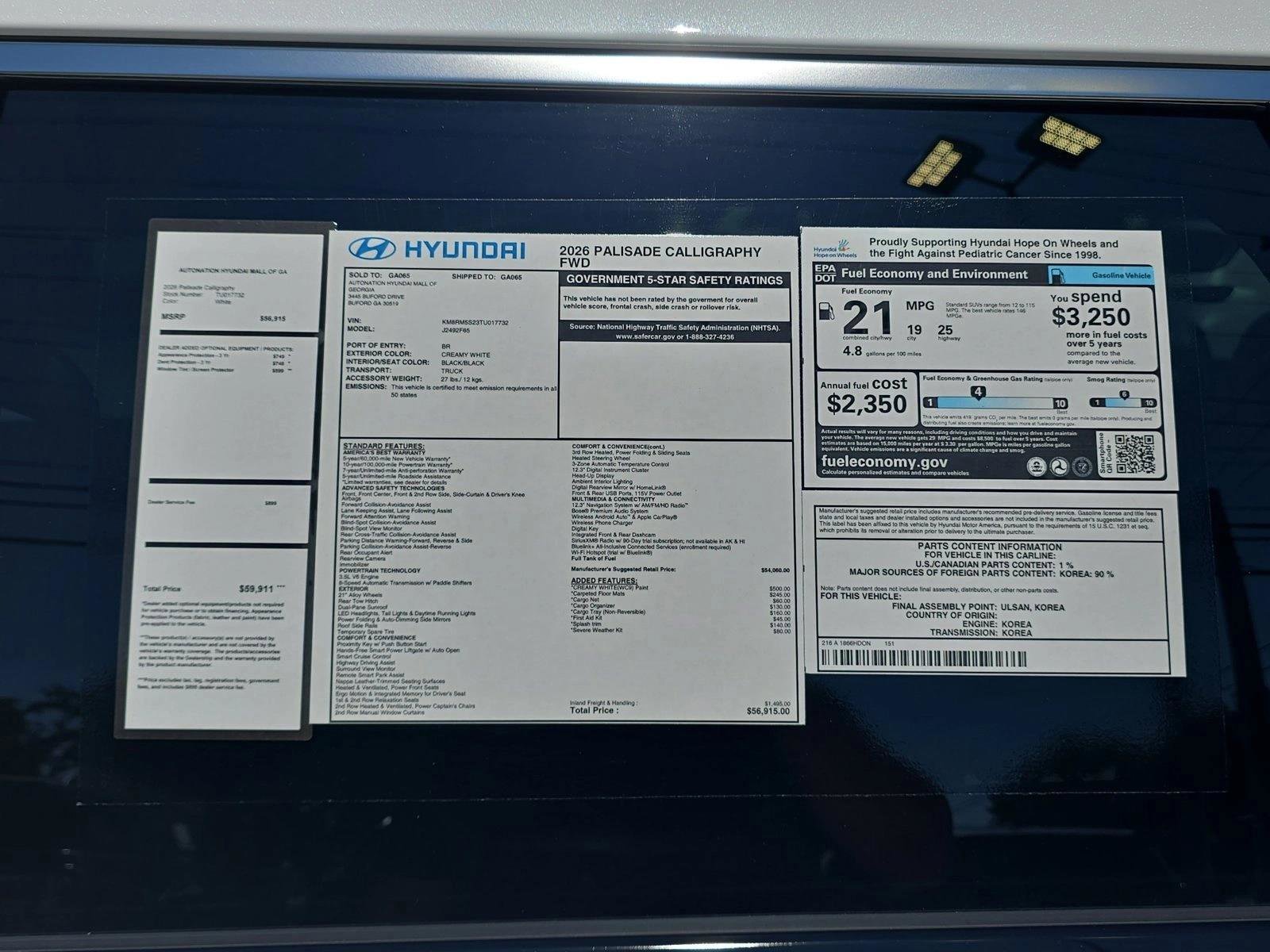 New 2026 Hyundai Palisade Calligraphy FWD image 18