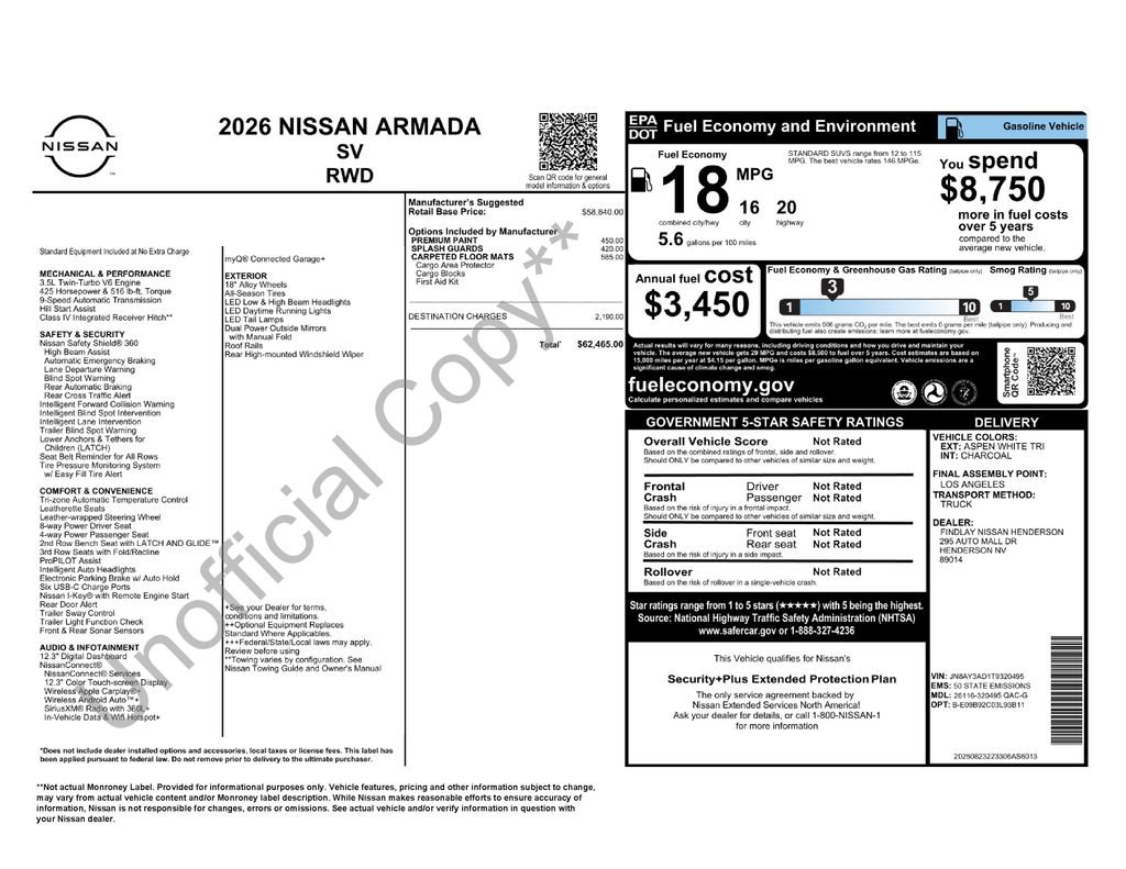 New 2026 Nissan Armada SV image 4