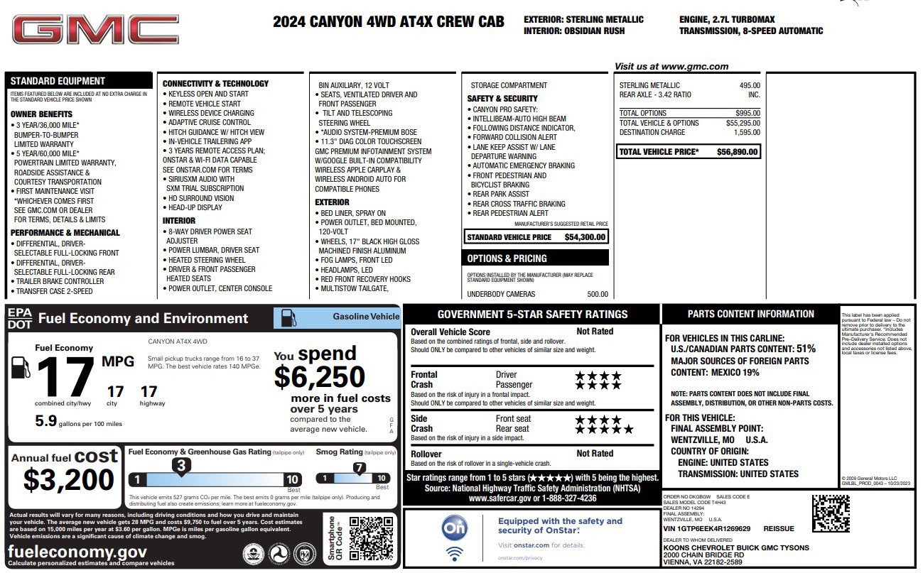 Used 2024 GMC Canyon AT4X AWD/4WD image 2