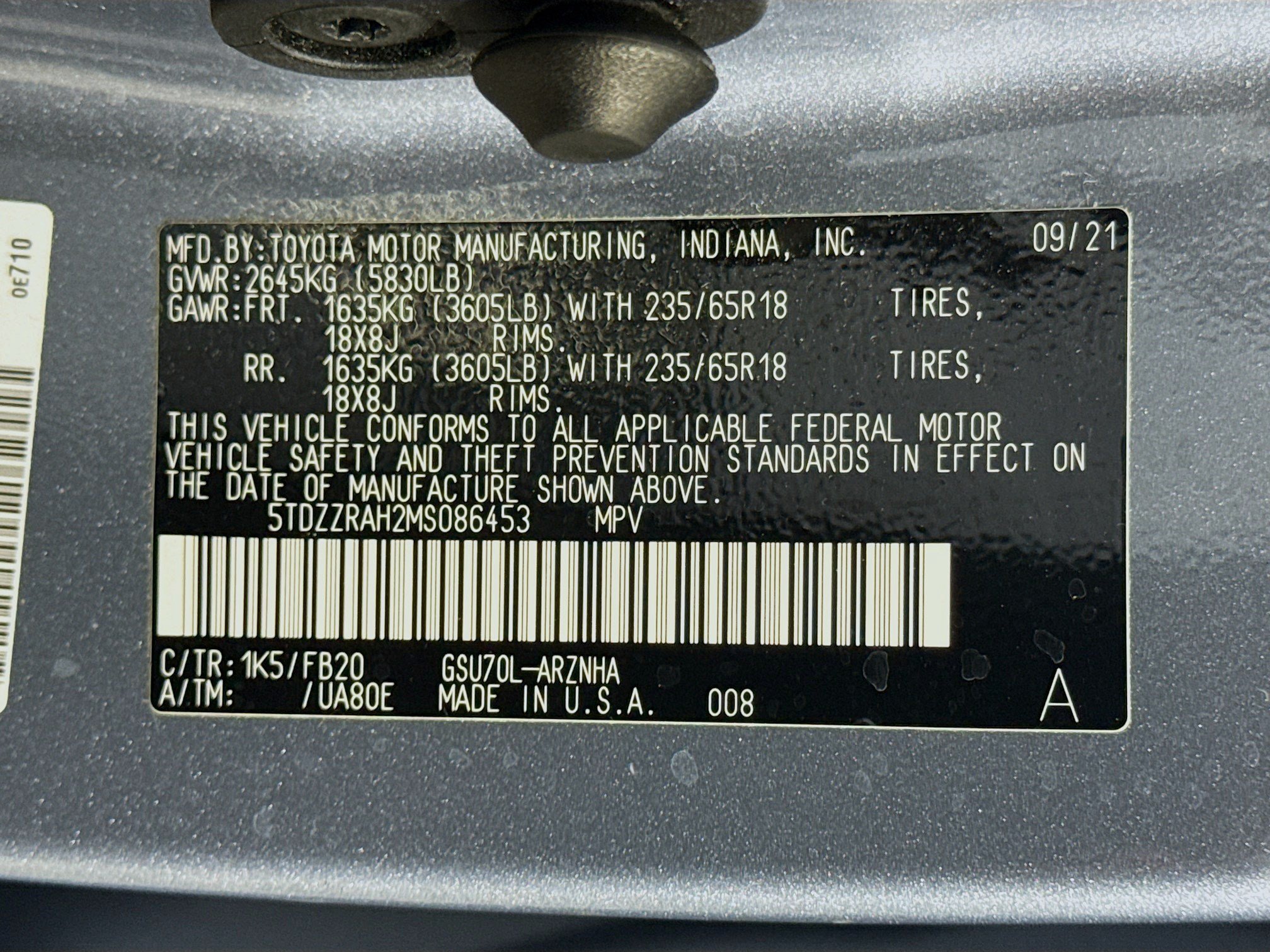 Used 2021 Toyota Highlander LE FWD image 40