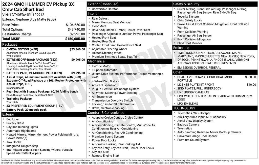 New 2024 GMC Hummer EV 3X w/ Omega Edition image 6