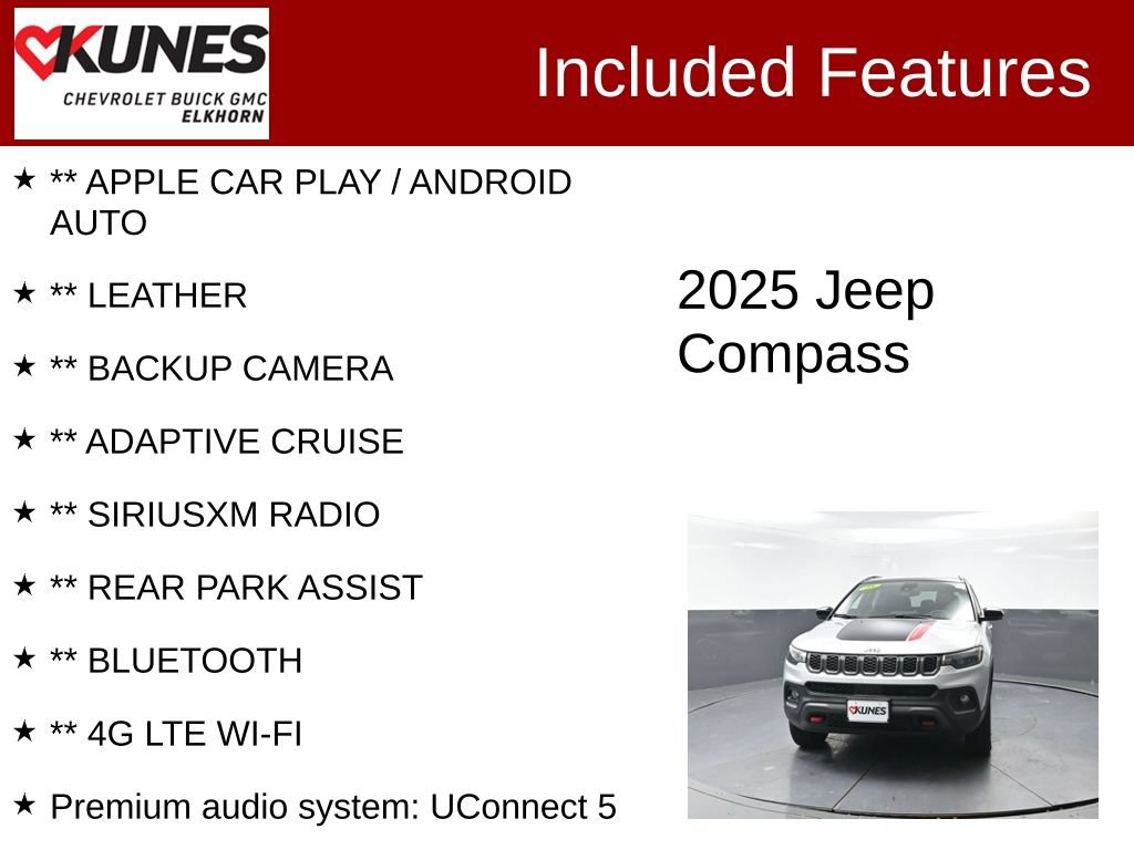 Used 2025 Jeep Compass Trailhawk AWD/4WD image 2