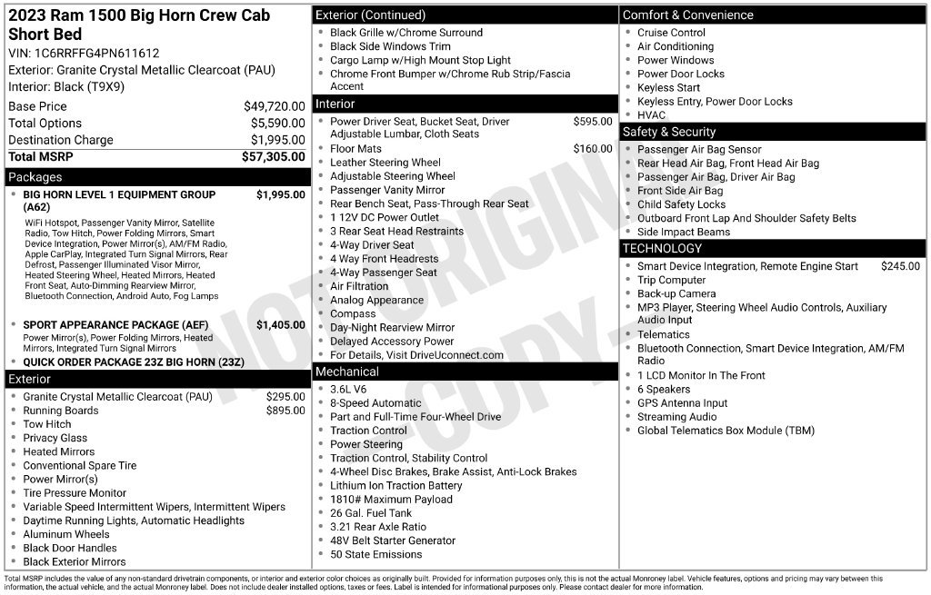 Certified 2023 RAM 1500 Big Horn AWD/4WD image 4