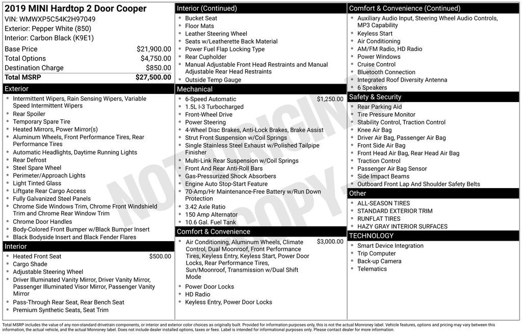 Used 2019 MINI Cooper 2-Door Hardtop w/ Signature Upholstery Package image 6