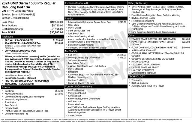 Used 2024 GMC Sierra 1500 Pro w/ Pro Value Package image 5