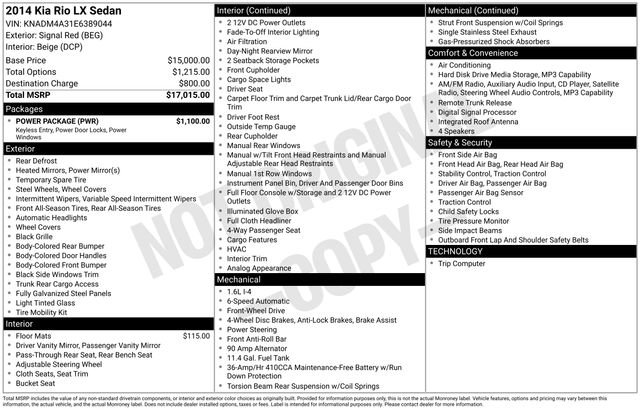 Used 2014 Kia Rio LX w/ Power Package image 2