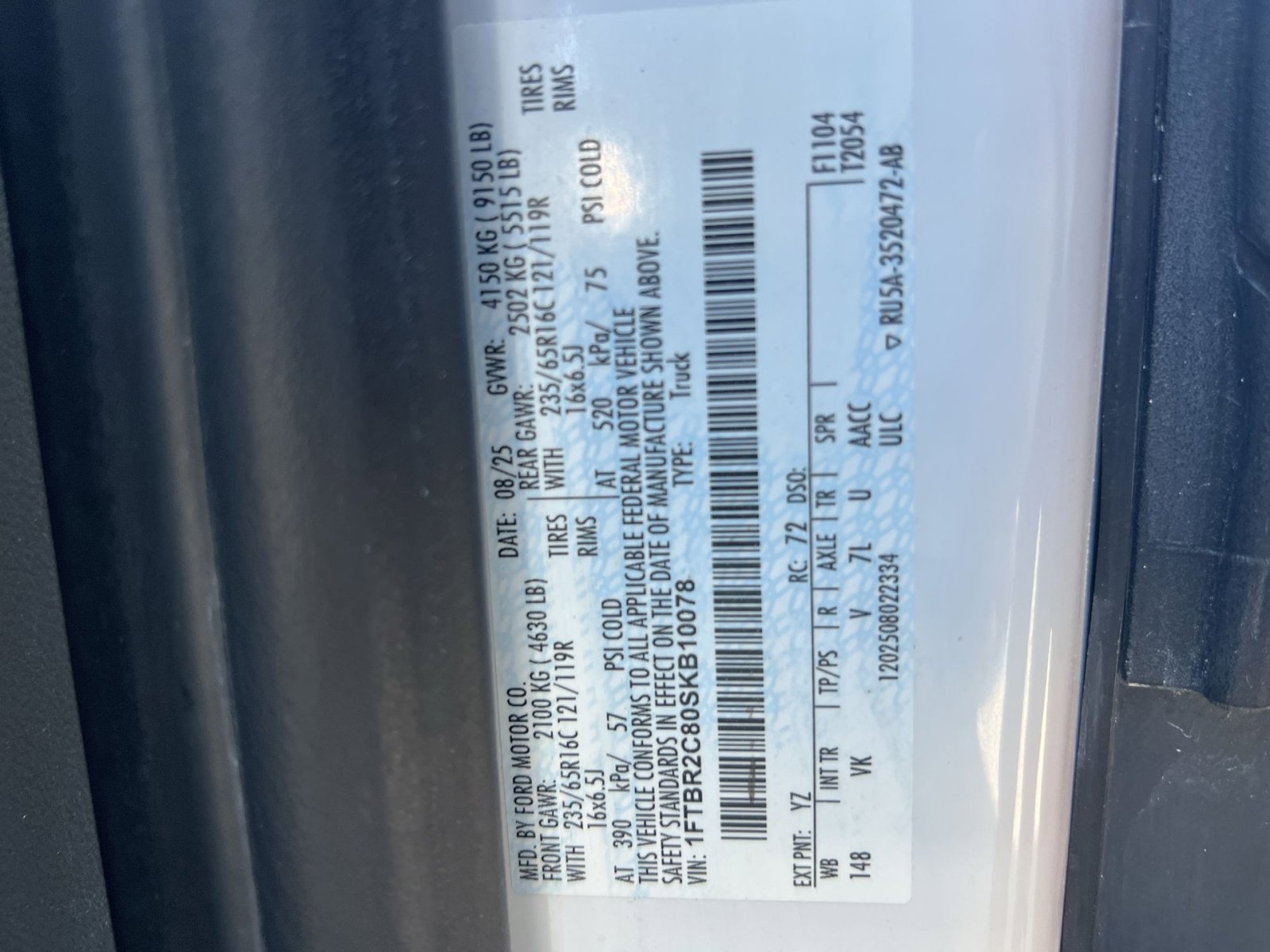 Certified 2025 Ford Transit 250 148 Medium Roof Extended AWD image 34