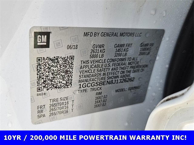 Used 2018 Chevrolet Colorado W/T w/ WT Convenience Package image 18