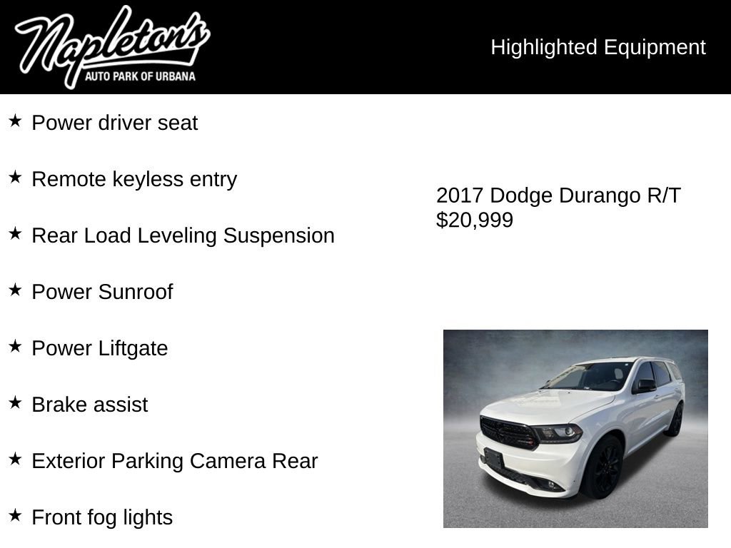 Used 2017 Dodge Durango R/T w/ Trailer Tow Group IV image 7