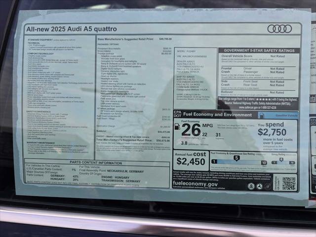 New 2025 Audi A5 2.0T Prestige AWD/4WD image 19