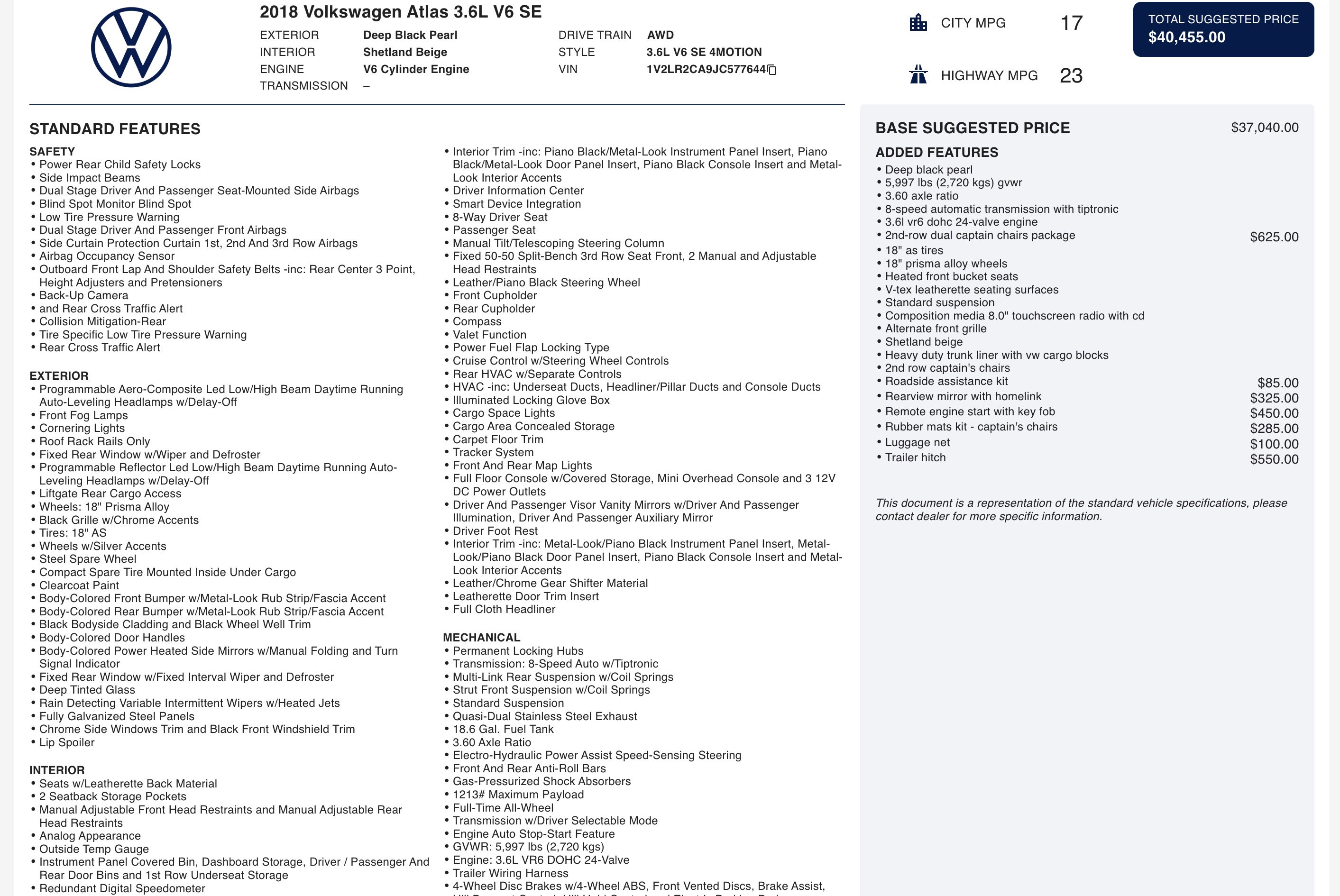 Used 2018 Volkswagen Atlas SE image 5