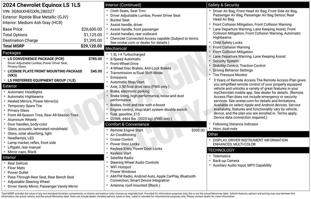Used 2024 Chevrolet Equinox LS w/ LS Convenience Package FWD image 6