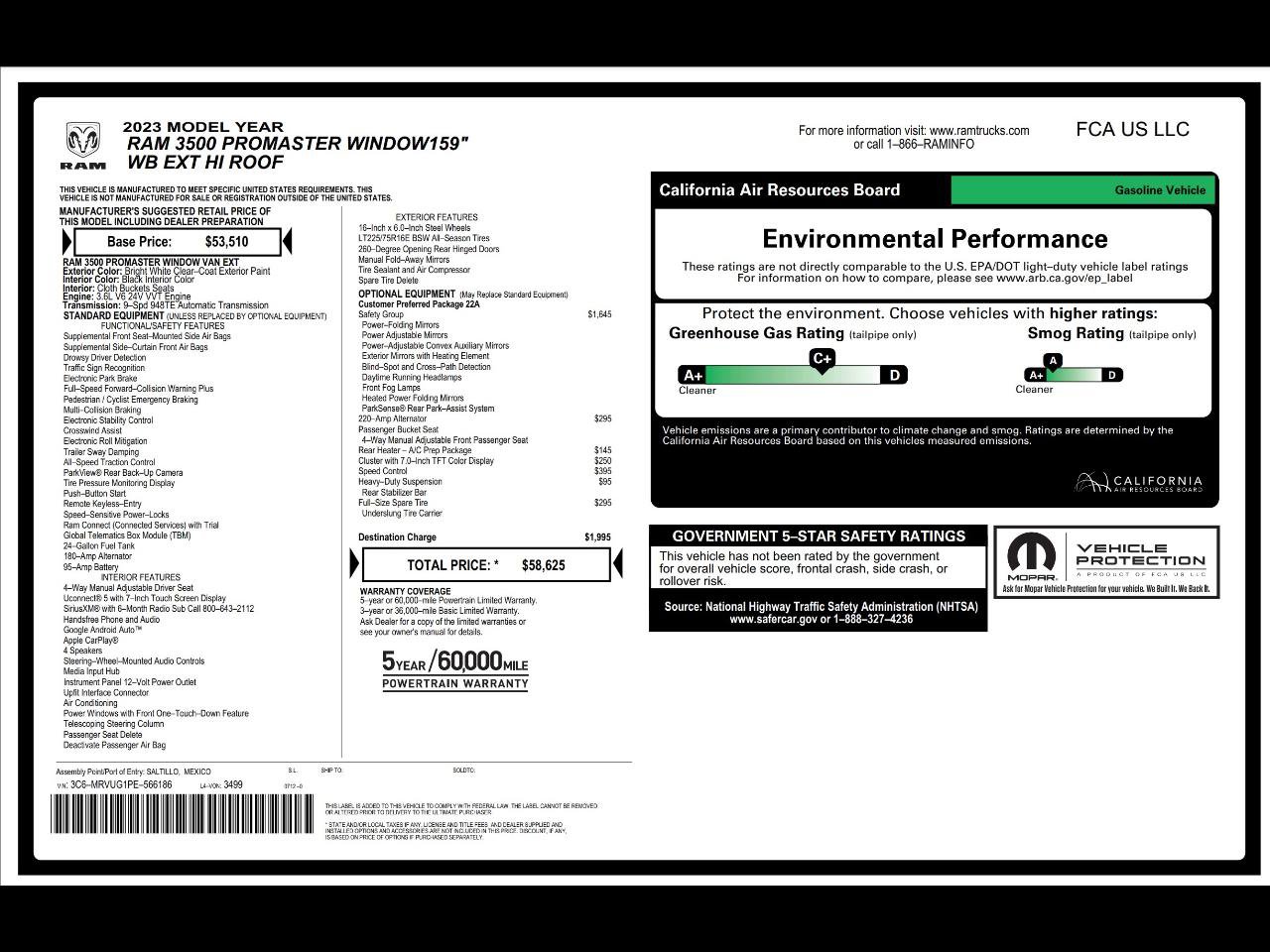 Used 2023 RAM ProMaster 3500 w/ Safety Group image 4