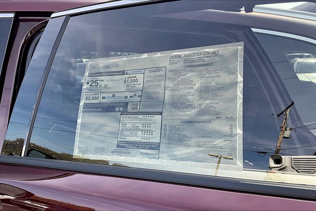 New 2026 MAZDA CX-90 3.3 Turbo w/ Premium Plus Pkg image 25