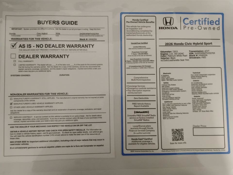 Certified 2026 Honda Civic Sport image 33