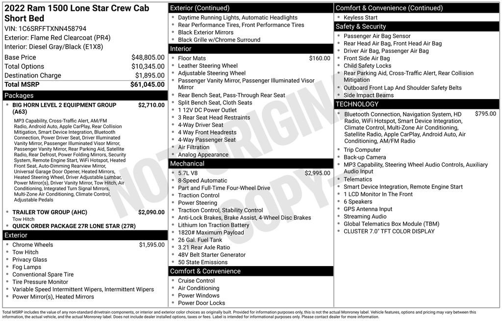 Used 2022 RAM 1500 Lone Star AWD/4WD image 26