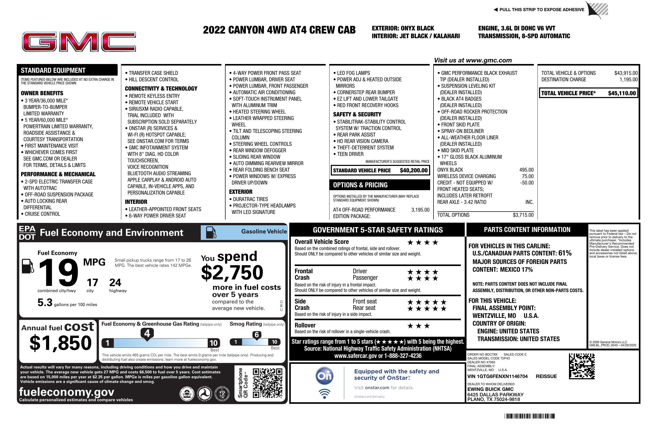 Used 2022 GMC Canyon AT4 image 3