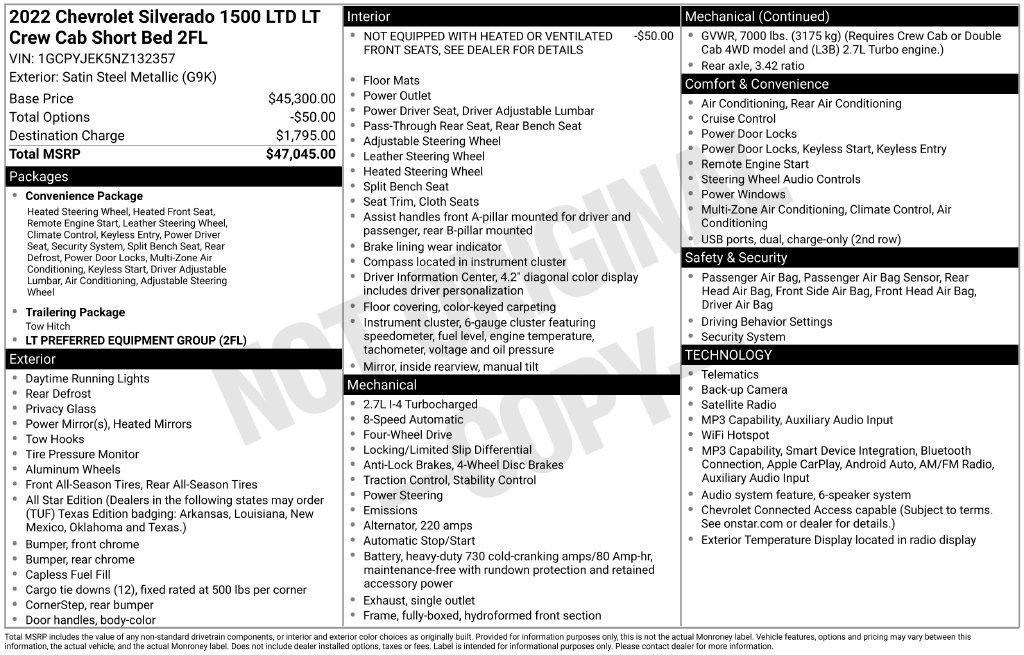 Used 2022 Chevrolet Silverado 1500 LT AWD/4WD image 35