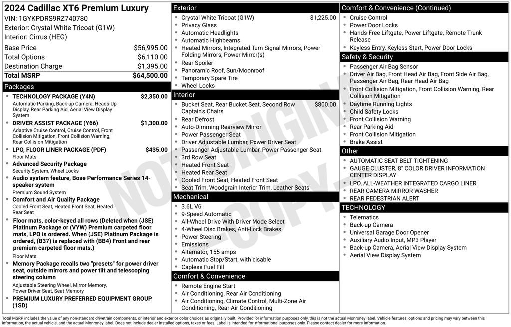 Used 2024 Cadillac XT6 Premium Luxury w/ Technology Package image 3