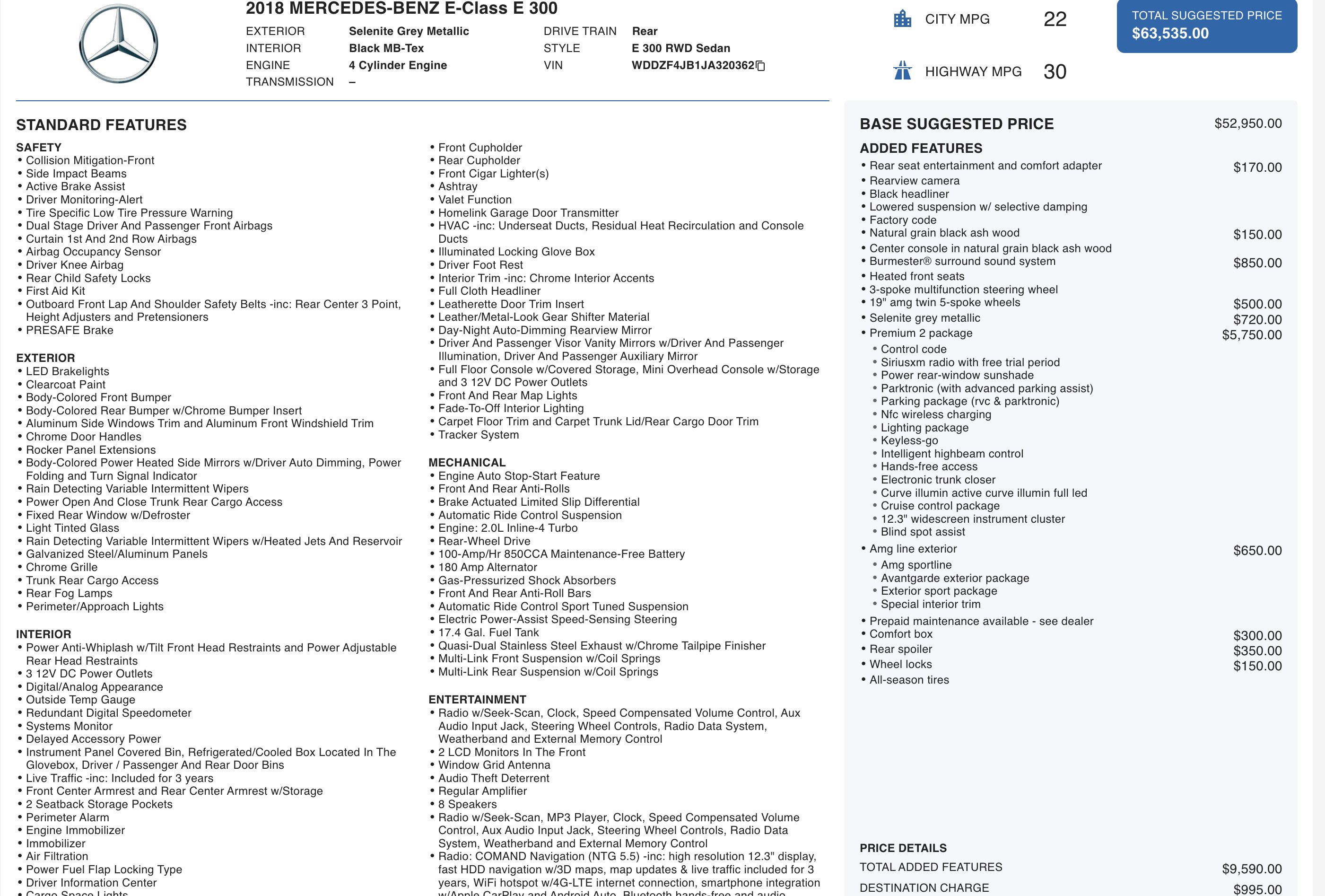 Used 2018 Mercedes-Benz E 300 image 7