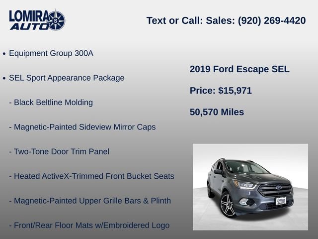 Used 2019 Ford Escape SEL w/ SEL Sport Appearance Package FWD image 8