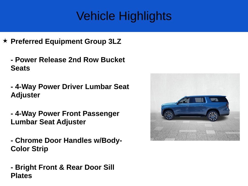 New 2025 Chevrolet Suburban High Country w/ LPO, Illumination Package image 3