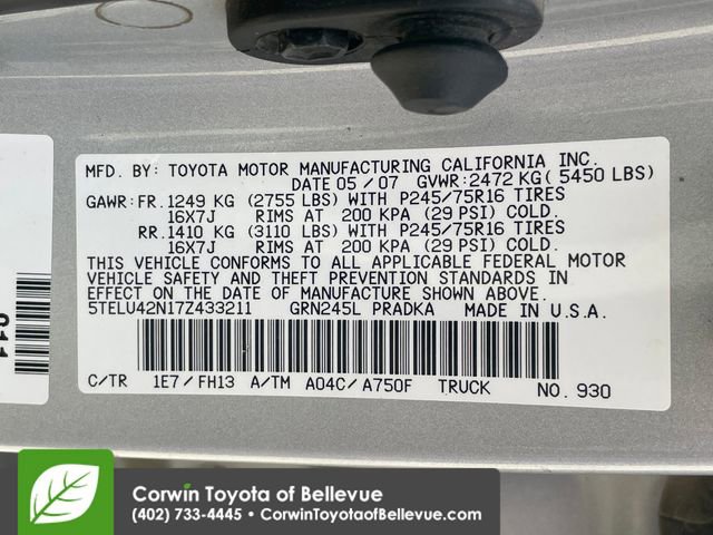 Used 2007 Toyota Tacoma 4x4 Double Cab image 16