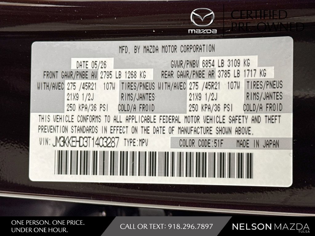 Certified 2026 MAZDA CX-90 3.3 Turbo w/ Premium Plus Pkg AWD/4WD image 35