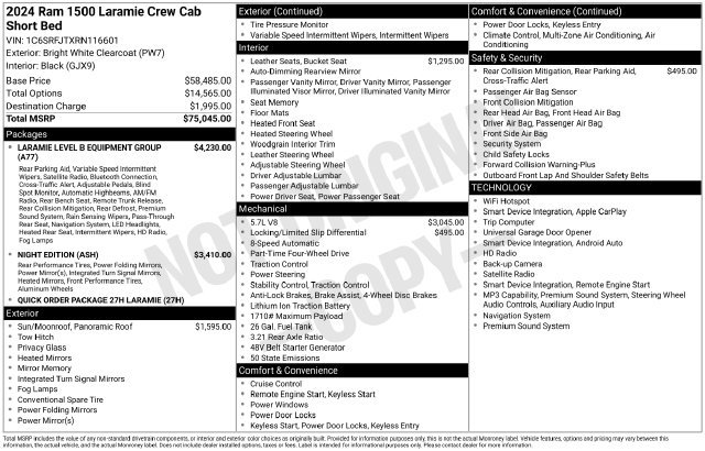Used 2024 RAM 1500 Laramie AWD/4WD image 2